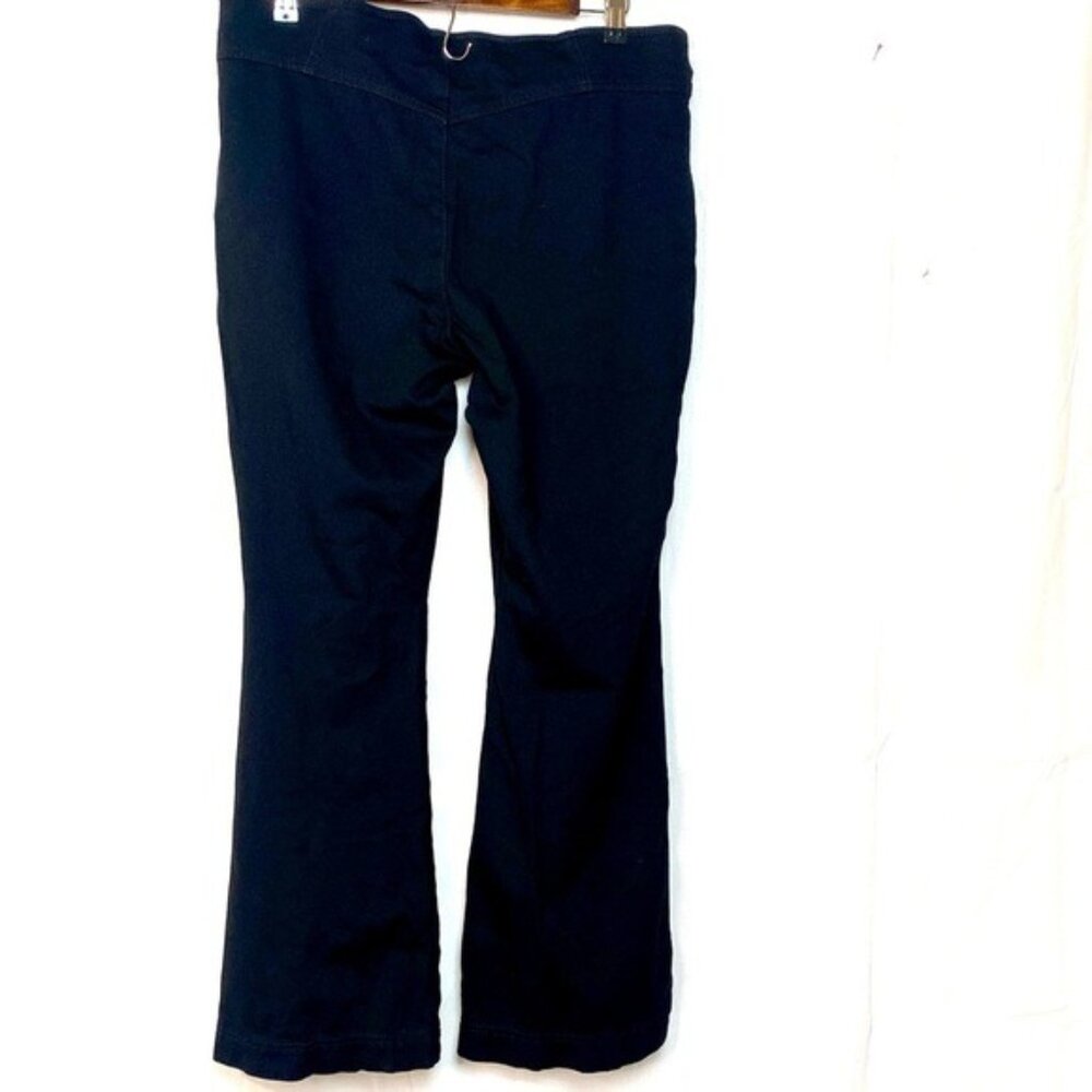 Anne Klein Flare Leg Pant Black Stretch Size 14